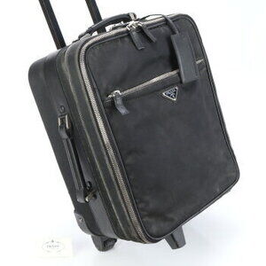 Prada Tessuto Nylon Saffiano Suitcase Carry on Business
